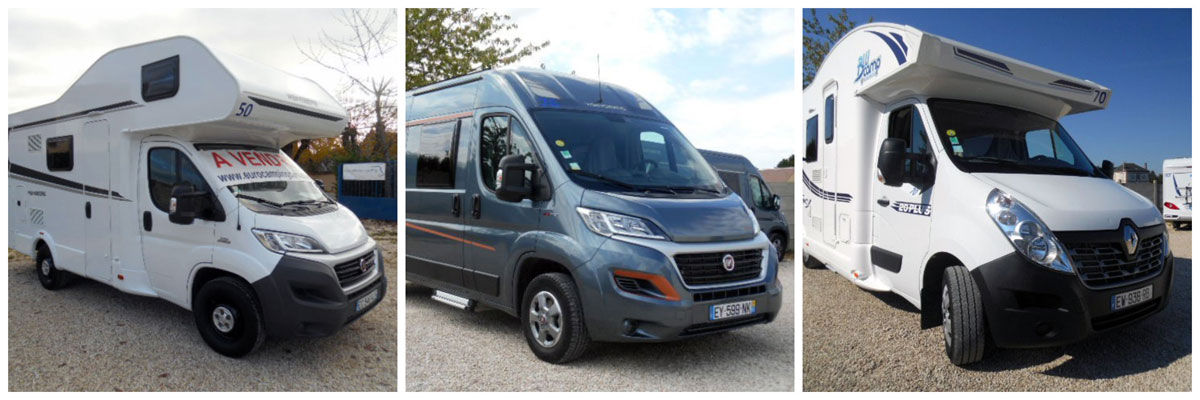 a selection of used motorhomes for sale