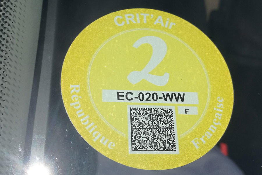 Any of the motorhomes we sell from our ex-rental fleet will have this sticker to demonstrate they can be driven in the Low Emissions Zones of France