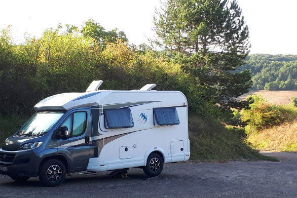 You can park at the aire de service in Vezelay overnight in a motorhome