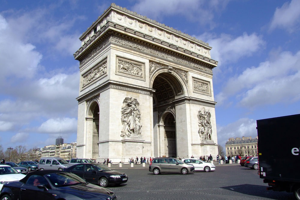 If you decide to cycle from Bois de Boulogne into central Paris, you might want to avoid The Arc de Triomphe!