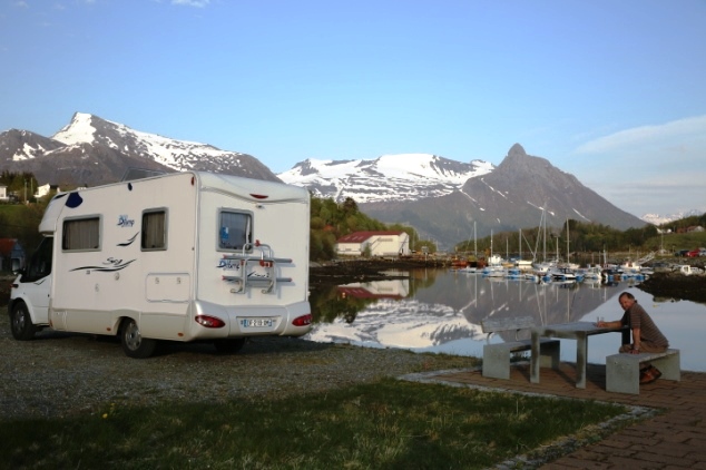 There are lots of free places to stay in your campervan in Scandanavia