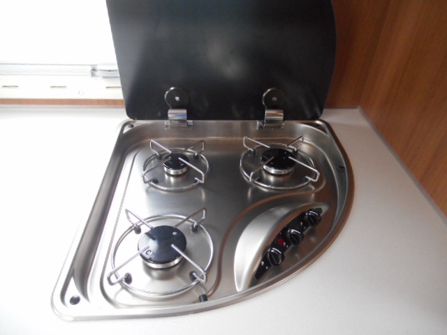 A three ring gas hob gives sufficient burners to conjour up family meals