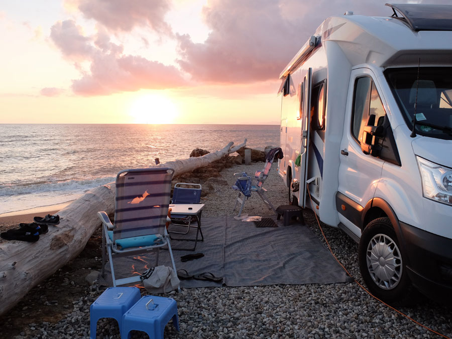 First photo from Daniel and Denise's motorhome trip after buying from Euro Camping Cars