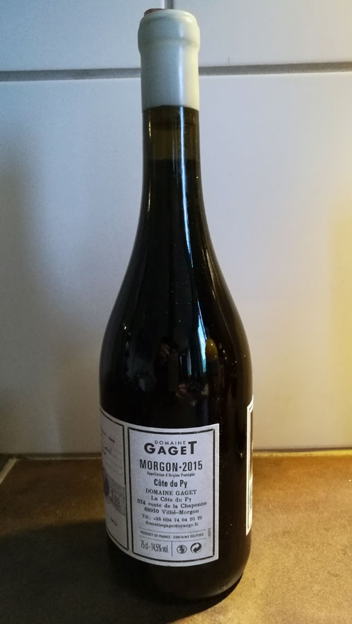 Any of Domain Gaget's wines are worthy examples of a good Beaujolais but Cuvee Joseph and Cote du Puy are the two we liked best.