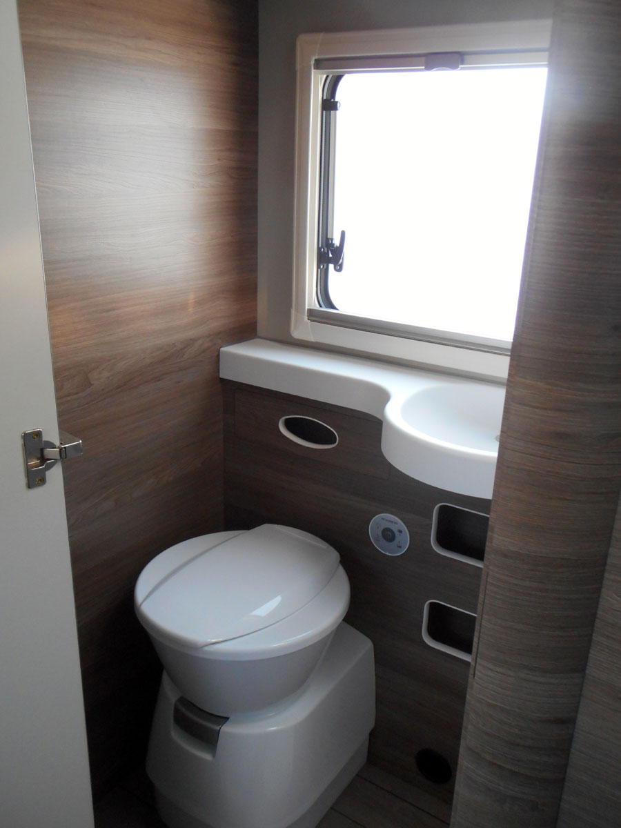 The bathroom on the 700 has space for a separate shower and WC area